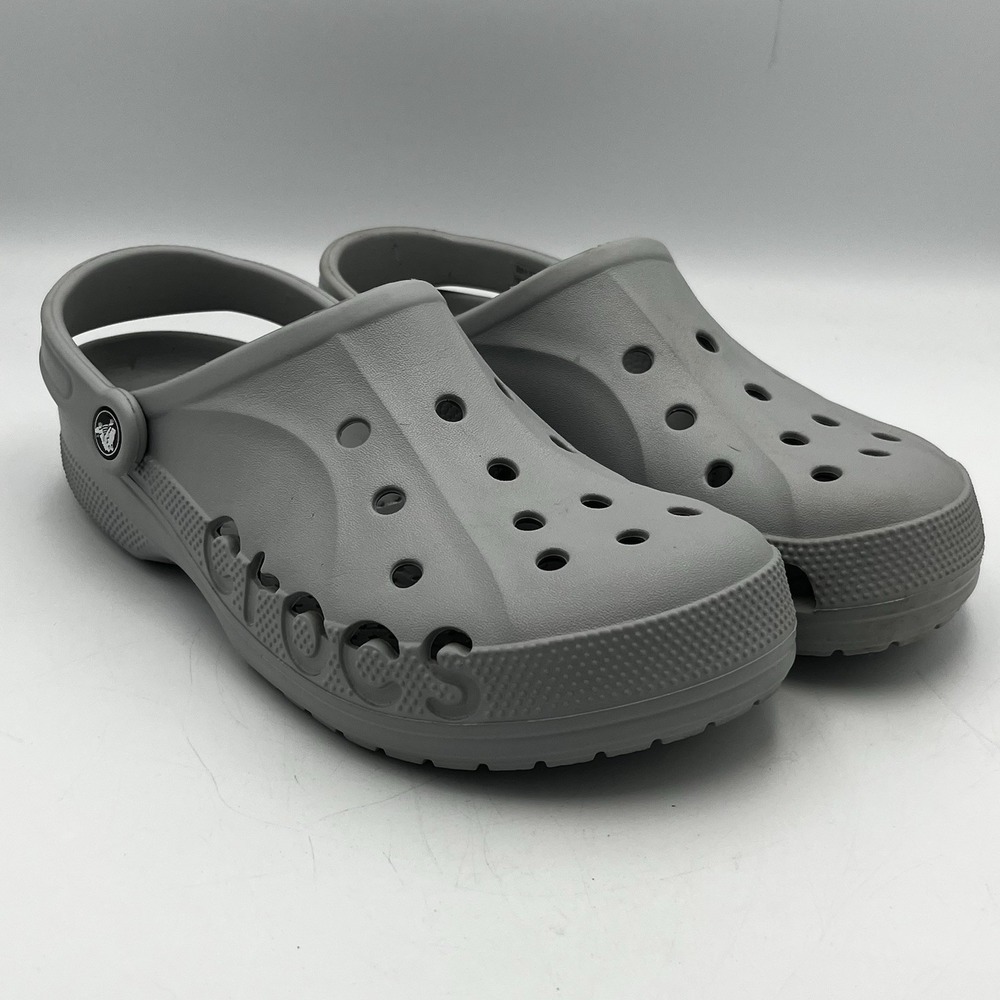 Crocs Baya Men's Gray Classic Clog Sandals Slip-On Shoes Size Men's 9 Women's 11